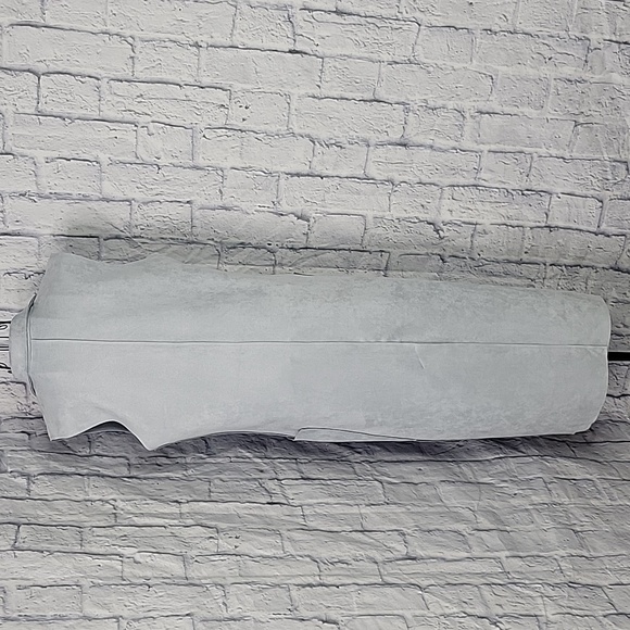 SOLITAIRE Baby Blue Faux Suede Kimono Style Dress Size Medium - Picture 6 of 9